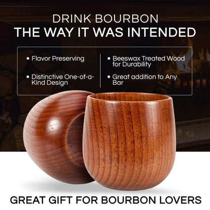🔥Last Day 49% OFF🔥Handmade and Charred Drinking Vessel -Original Wooden Bourbon Drinking Cup