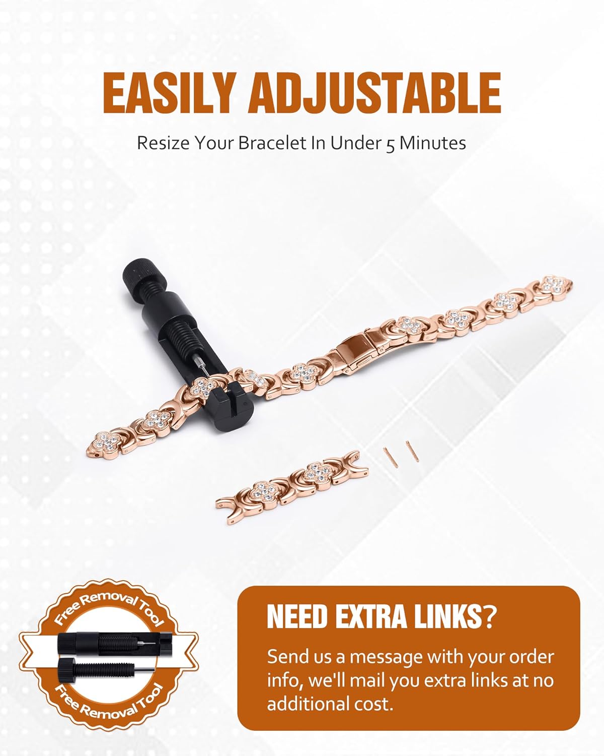 🔥🔥Diystar® Copper Bracelets for Women. Pure Copper Magnetic Bracelet with 3800 Gauss Effective Magnets