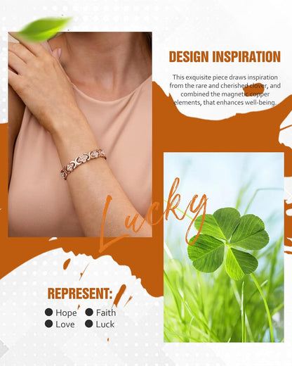 🔥🔥Diystar® Copper Bracelets for Women. Pure Copper Magnetic Bracelet with 3800 Gauss Effective Magnets