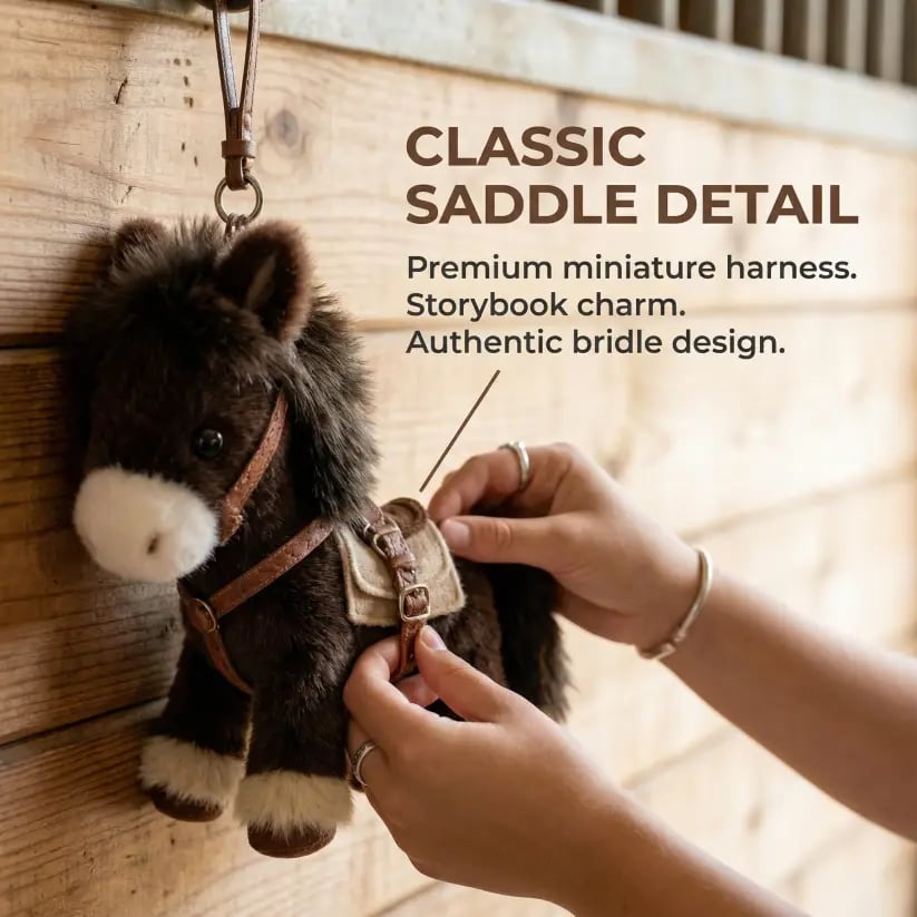 🔥Last Day 49% OFF - Ponytata Plush Pony Bag Charm and Keychain 🐎✨2026 Year of the Horse Gift 🎁Perfect for Lovers, Family & Kids!