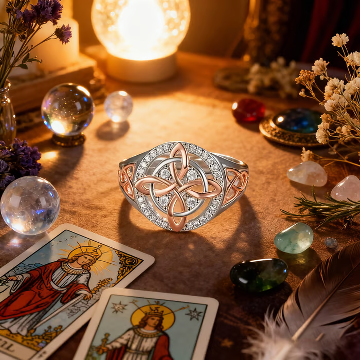🔥Last Day 49% OFF - 🔮Handmade Witch’s Return-Knot Ring✨