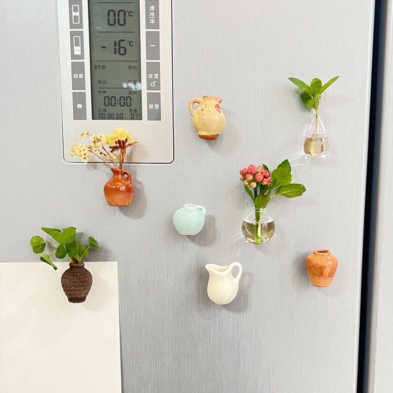 🎁Last Day Sale 49% OFF🌸 Mini Ceramics Vase Fridge Magnet