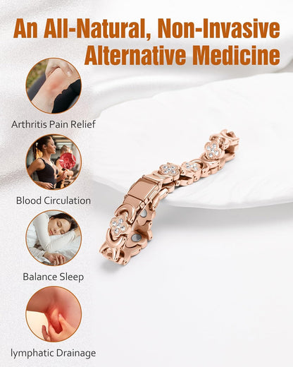 🔥🔥Diystar® Copper Bracelets for Women. Pure Copper Magnetic Bracelet with 3800 Gauss Effective Magnets