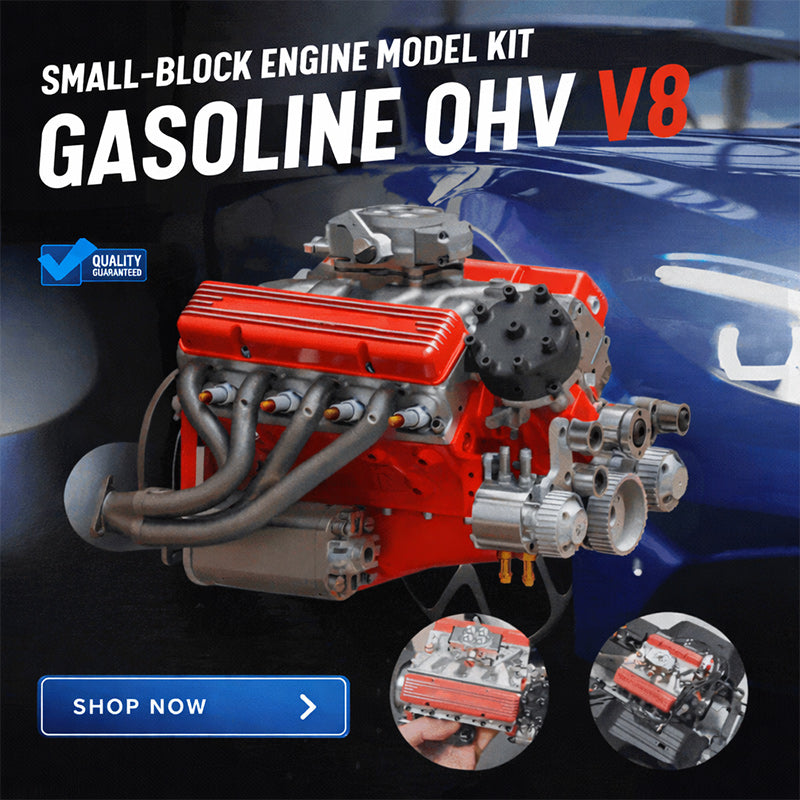 🎉Last Day Promotion 50% OFF + FREESHIPPING🔥 - Gasoline OHV V8 Small-block Engine Model Kits