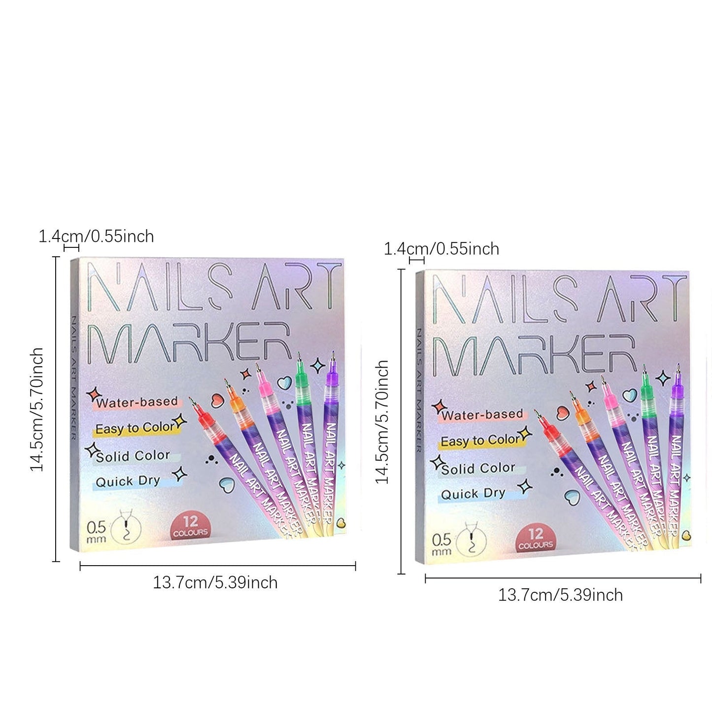 12 Colors DIY Nail Art Pens Set