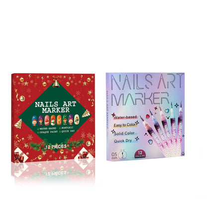 12 Colors DIY Nail Art Pens Set
