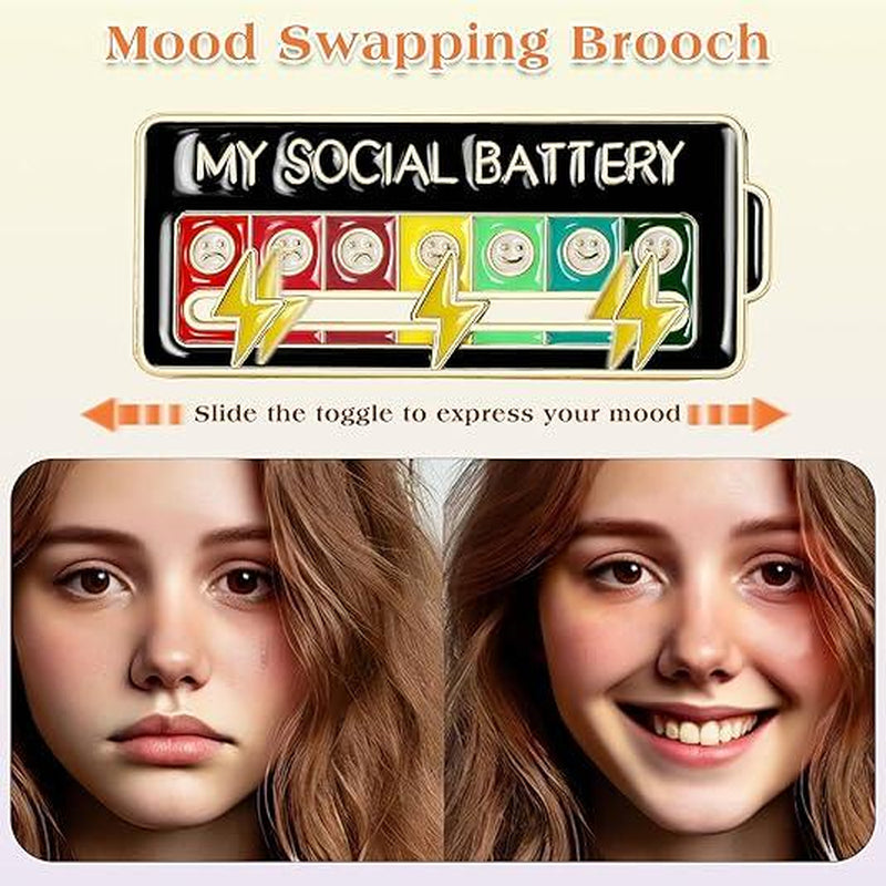 SOCIAL BATTERY PIN-Slider Pins for Introverts
