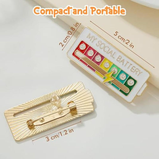 SOCIAL BATTERY PIN-Slider Pins for Introverts