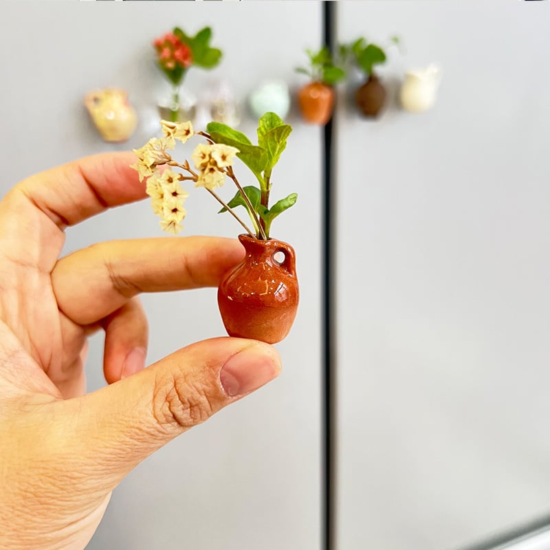 🎁Last Day Sale 49% OFF🌸 Mini Ceramics Vase Fridge Magnet