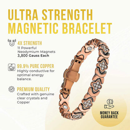 🔥🔥Diystar® Copper Bracelets for Women. Pure Copper Magnetic Bracelet with 3800 Gauss Effective Magnets