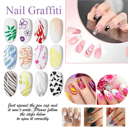 12 Colors DIY Nail Art Pens Set