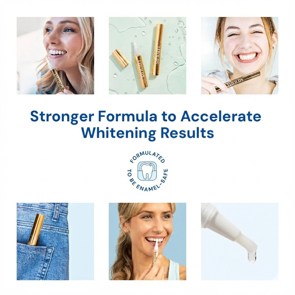 LOVILDS™Extra-Strength Teeth Whitening Serum Pen + Dual-Peroxide Formula & Xylitol