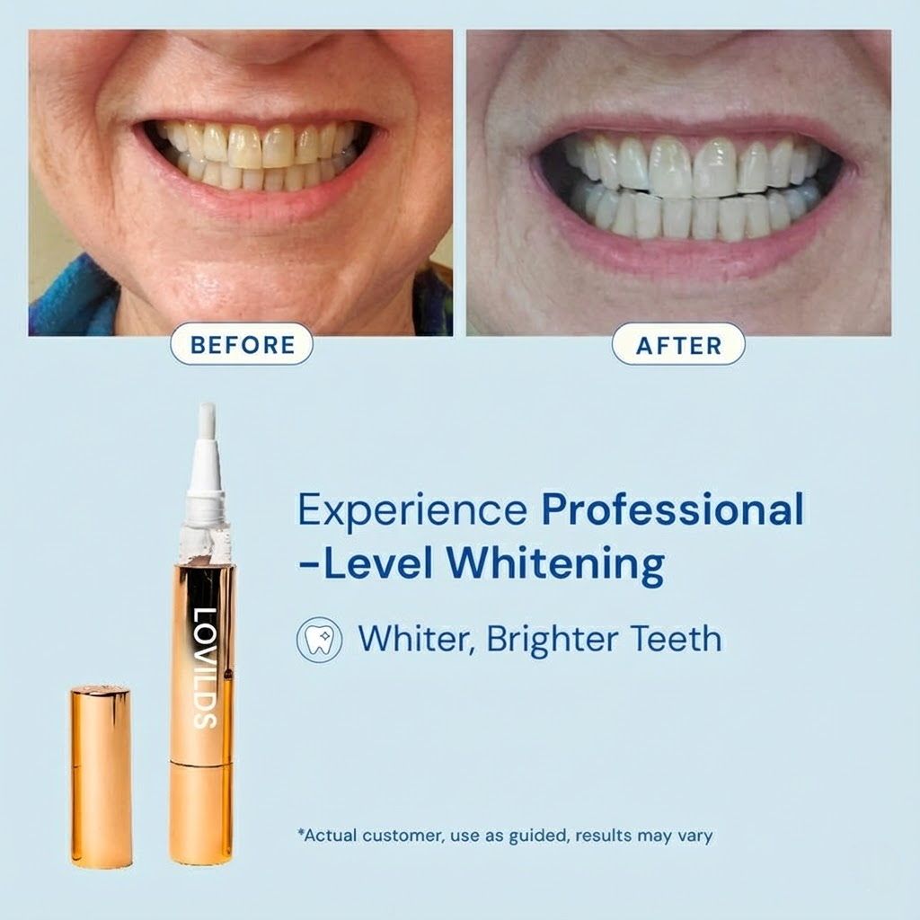 LOVILDS™Extra-Strength Teeth Whitening Serum Pen + Dual-Peroxide Formula & Xylitol
