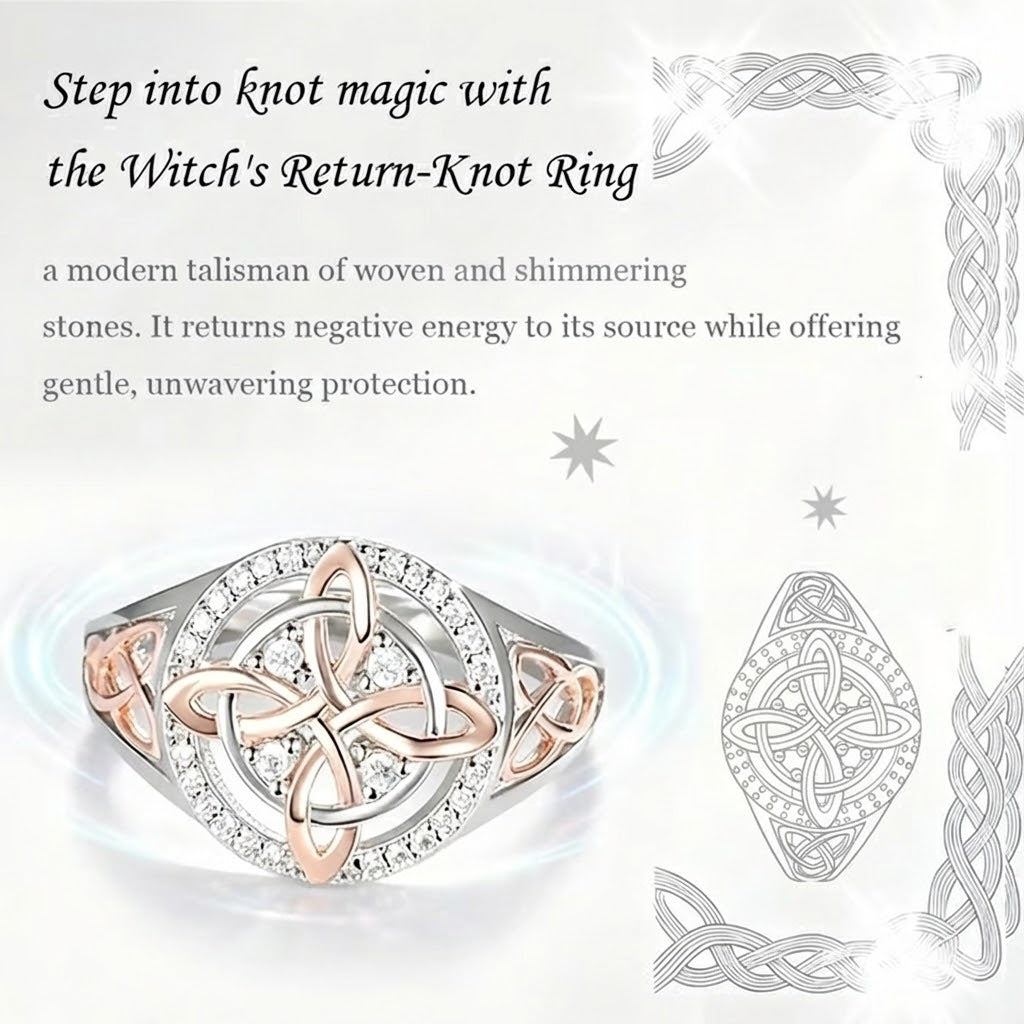 🔥Last Day 49% OFF - 🔮Handmade Witch’s Return-Knot Ring✨