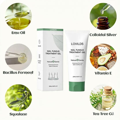 LOVILDS Natural Nail Fungus Treatment Gel - Fungus Cream, Multi-Purpose Nail Repair