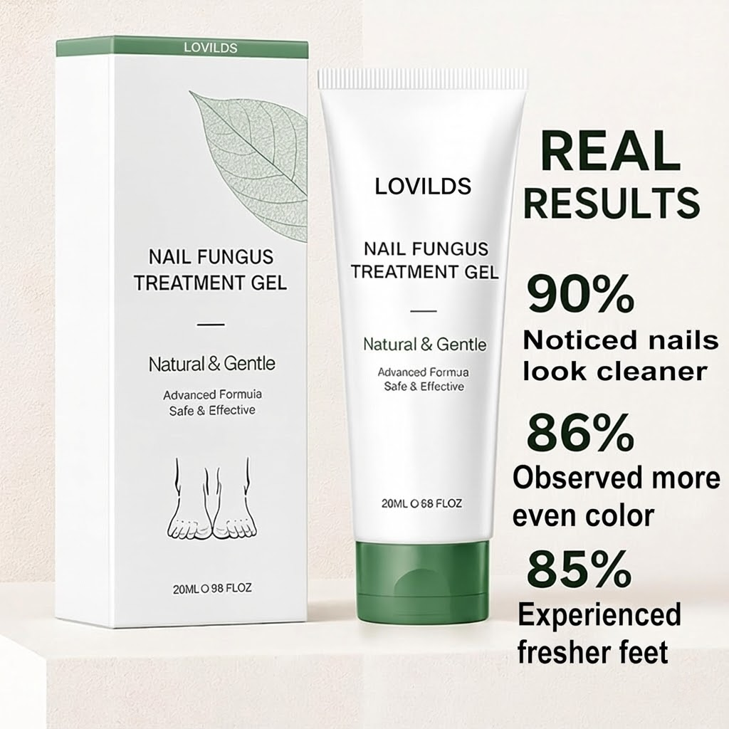 LOVILDS Natural Nail Fungus Treatment Gel - Fungus Cream, Multi-Purpose Nail Repair