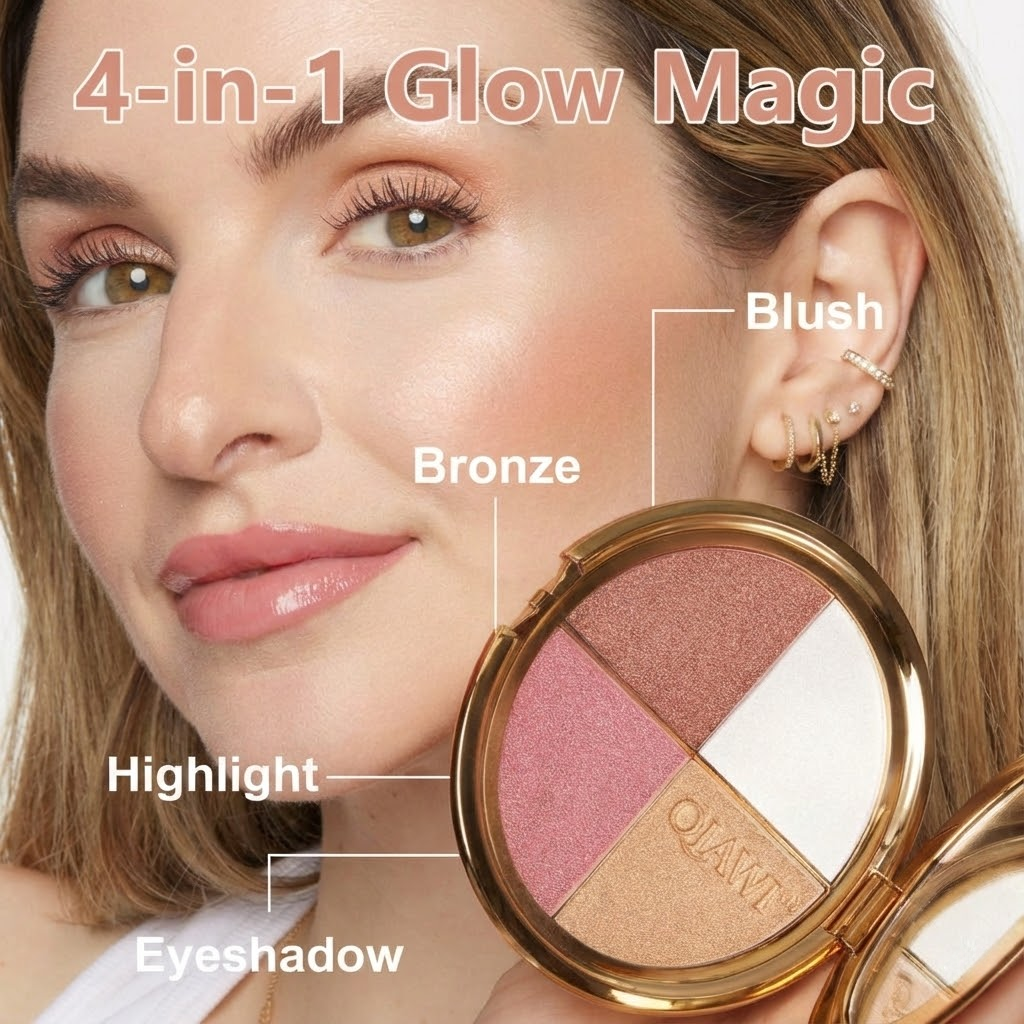 QIAWI Glow Gallery highlighting eye & cheek palette