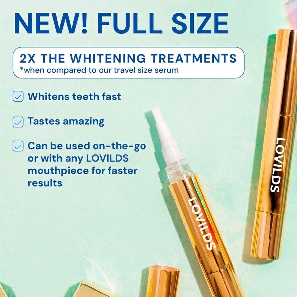 LOVILDS™Extra-Strength Teeth Whitening Serum Pen + Dual-Peroxide Formula & Xylitol