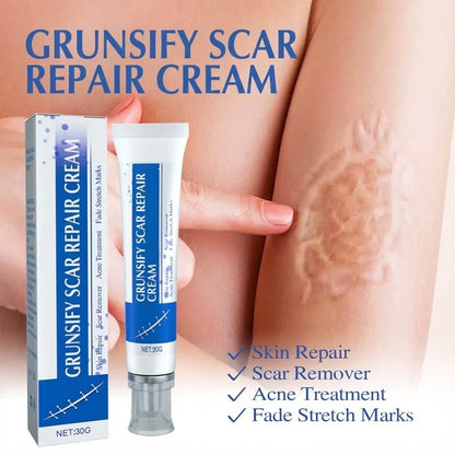 Grunsify Advanced Scar Repair Cream – Fade Scars & Tighten Skin for Men and Women