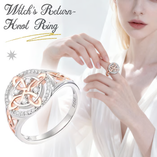 🔥Last Day 49% OFF - 🔮Handmade Witch’s Return-Knot Ring✨